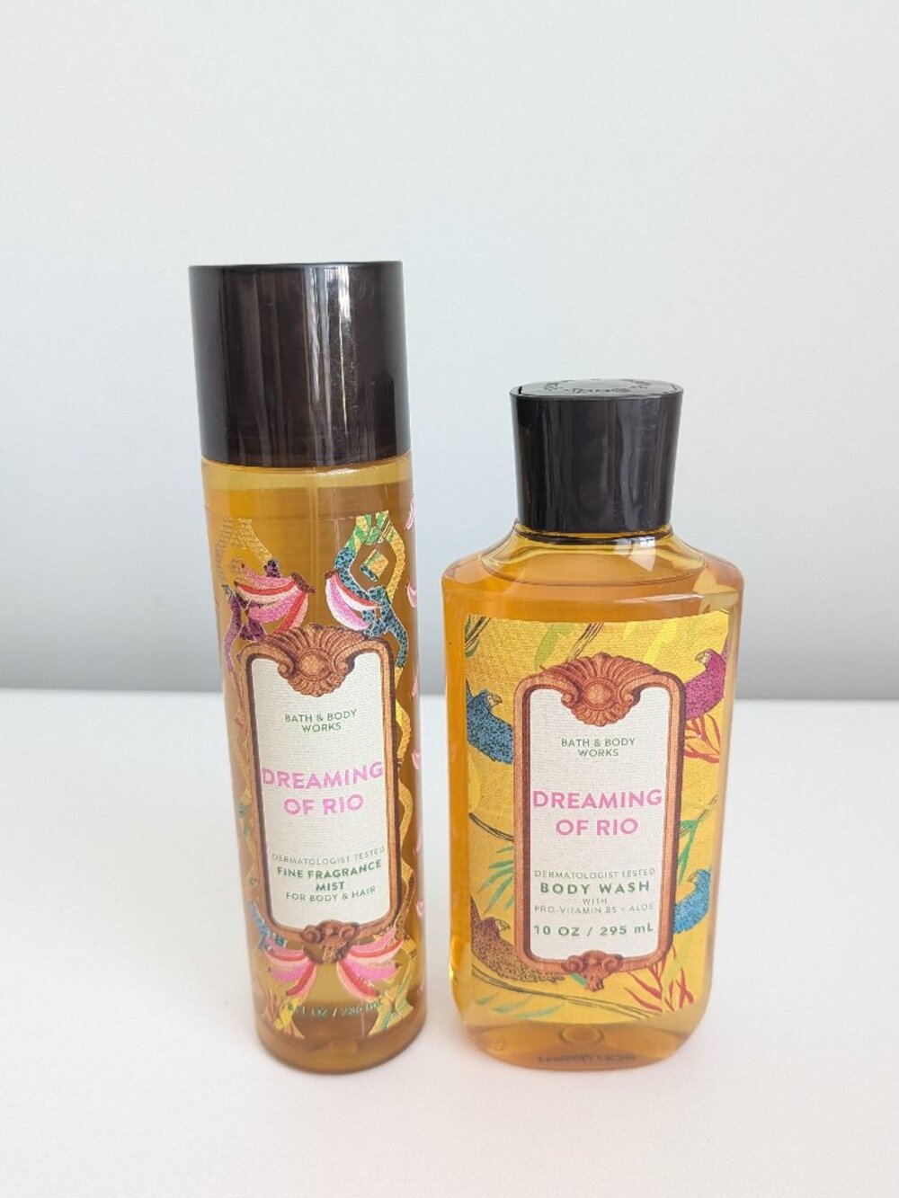 Bath & Body Works Dreaming of Rio Body Mist 8 oz and Body Wash 10 oz Full Size
